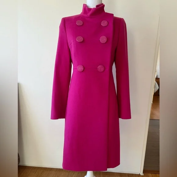 Versace wool fuchsia Coat